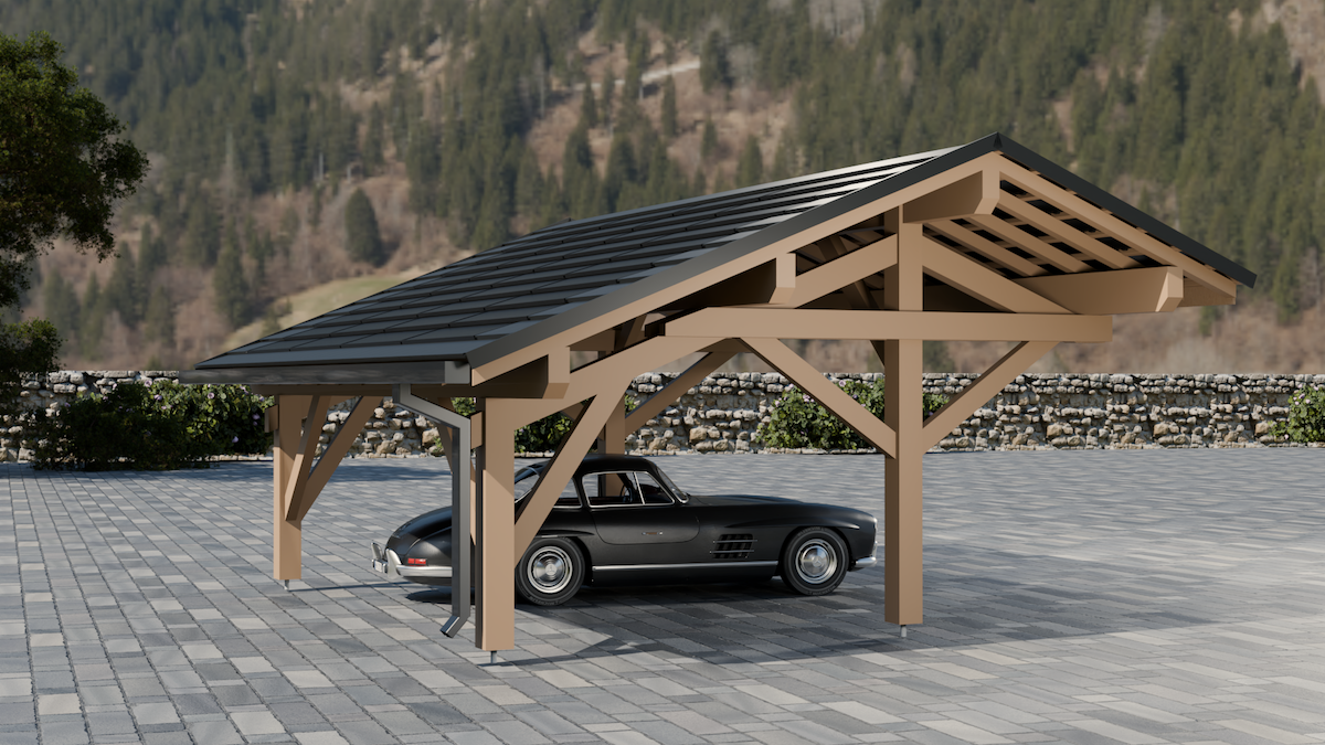 Semi-dual carport