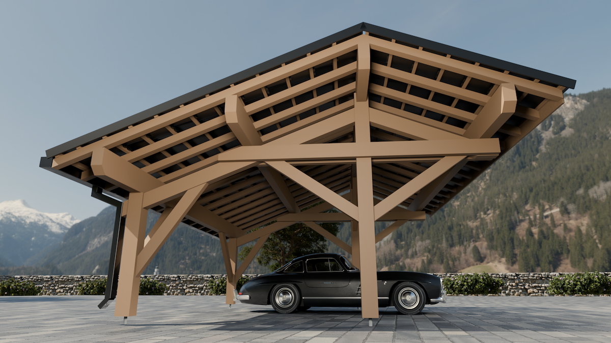 Semi-dual carport