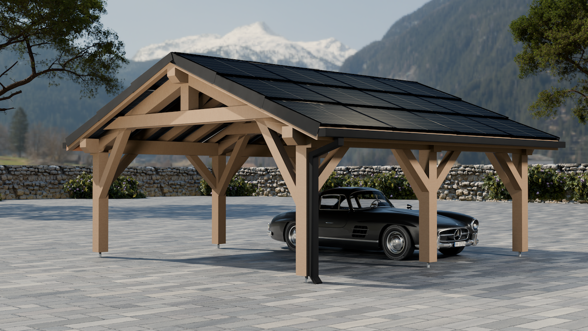 Dual-sided carport